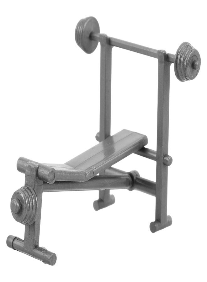 JOINPAYA Miniature Dollhouse Gym Workout Equipment Realistic Toy Exercise Accessories for Dollhouse Decoration Includes Barbell Weight Bench for Creative 2.59X2.28X2.12 Inch - Image 1
